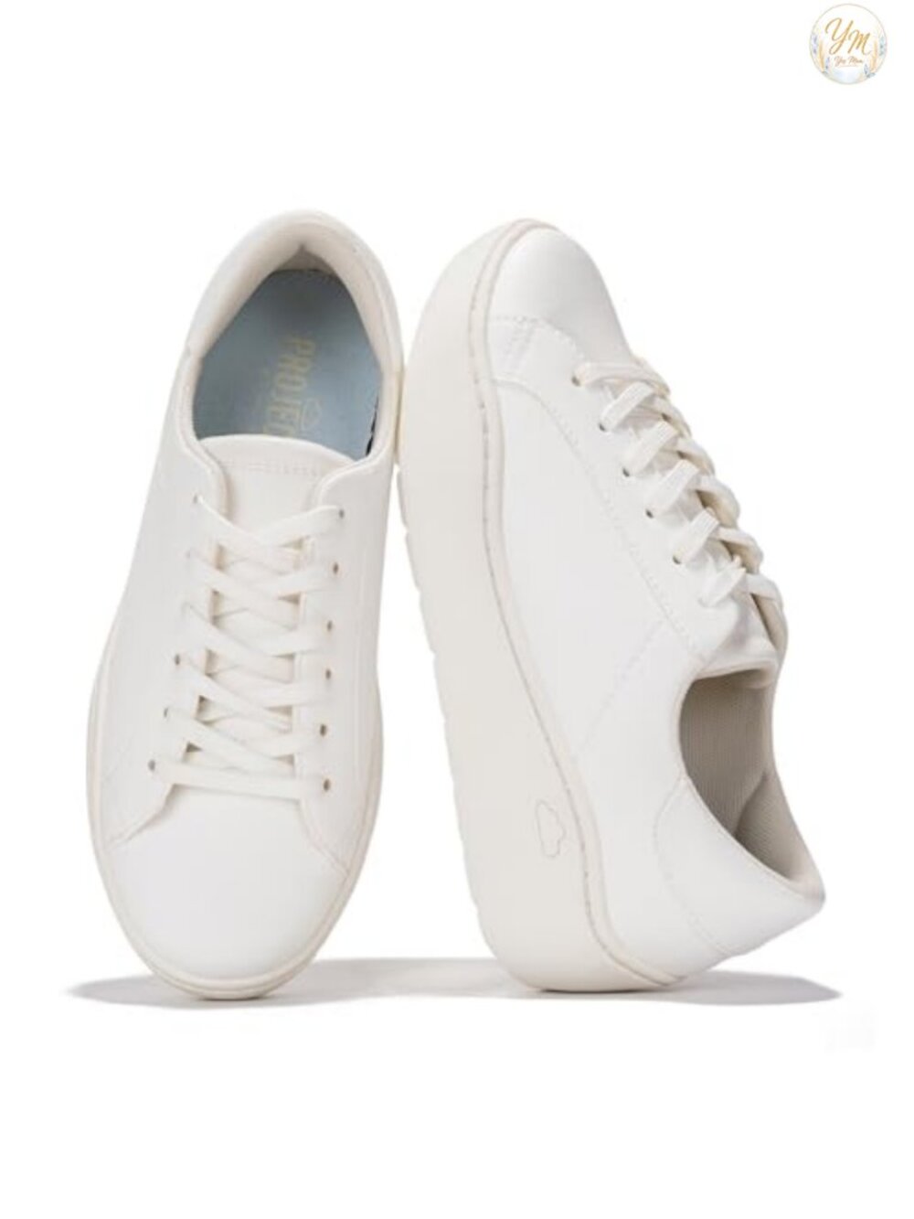 Women's Platform Sneakers with Memory Foam Insole, Wedge Heel, Lace-Up